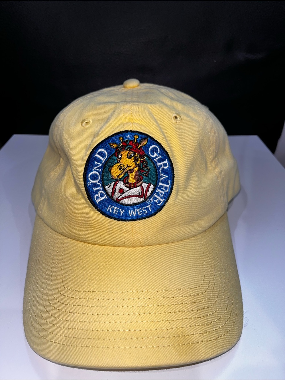 Fahrenheit Yellow Key West Blonde Giraffe Patch Baseball Cap